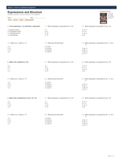 Expressions and Structure extended preview