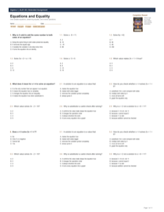 Equations and Equality extended preview