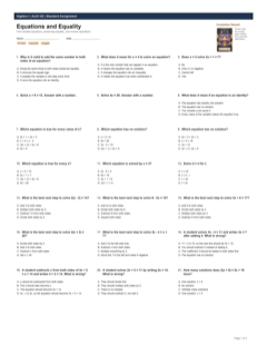 Equations and Equality standard preview