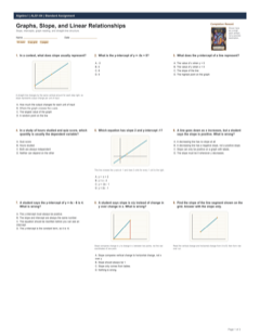 Graphs, Slope, and Linear Relationships standard preview