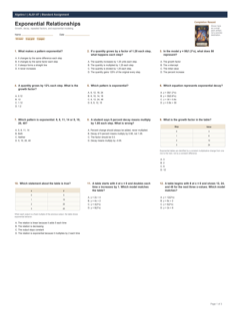 Exponential Relationships standard preview