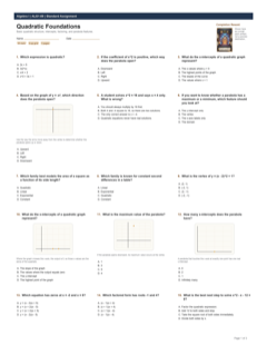 Quadratic Foundations standard preview