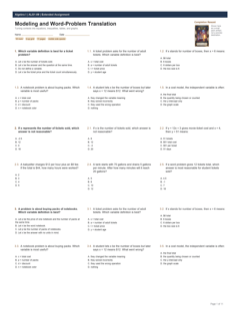 Modeling and Word-Problem Translation extended preview