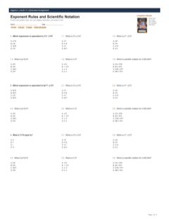 Exponent Rules and Scientific Notation extended preview