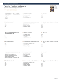 Piecewise Functions and Features extended preview