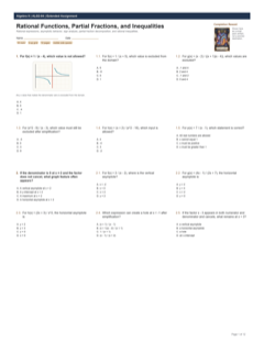 Rational Functions, Partial Fractions, and Inequalities extended preview