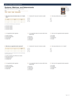 Systems, Matrices, and Determinants extended preview