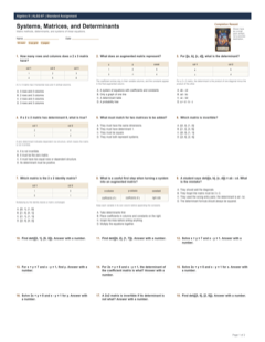 Systems, Matrices, and Determinants standard preview