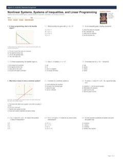 Nonlinear Systems, Systems of Inequalities, and Linear Programming extended preview