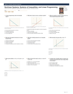Nonlinear Systems, Systems of Inequalities, and Linear Programming standard preview