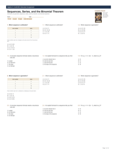 Sequences, Series, and the Binomial Theorem extended preview