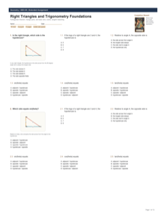 Right Triangles and Trigonometry Foundations extended preview
