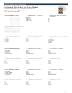 Rectangular Coordinates and Graph Reading extended preview