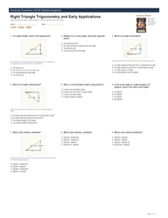 Right Triangle Trigonometry and Early Applications standard preview
