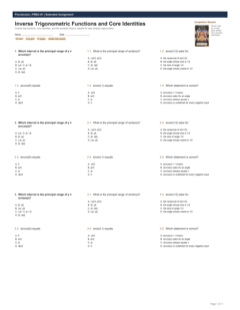 Inverse Trigonometric Functions and Core Identities extended preview