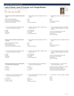Laws of Sines, Laws of Cosines, and Triangle Models extended preview