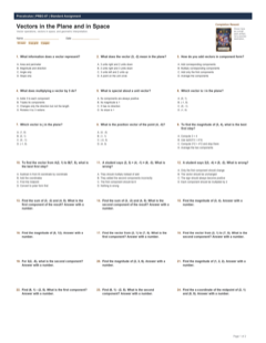 Vectors in the Plane and in Space standard preview