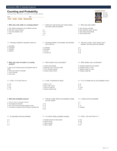 Counting and Probability extended preview
